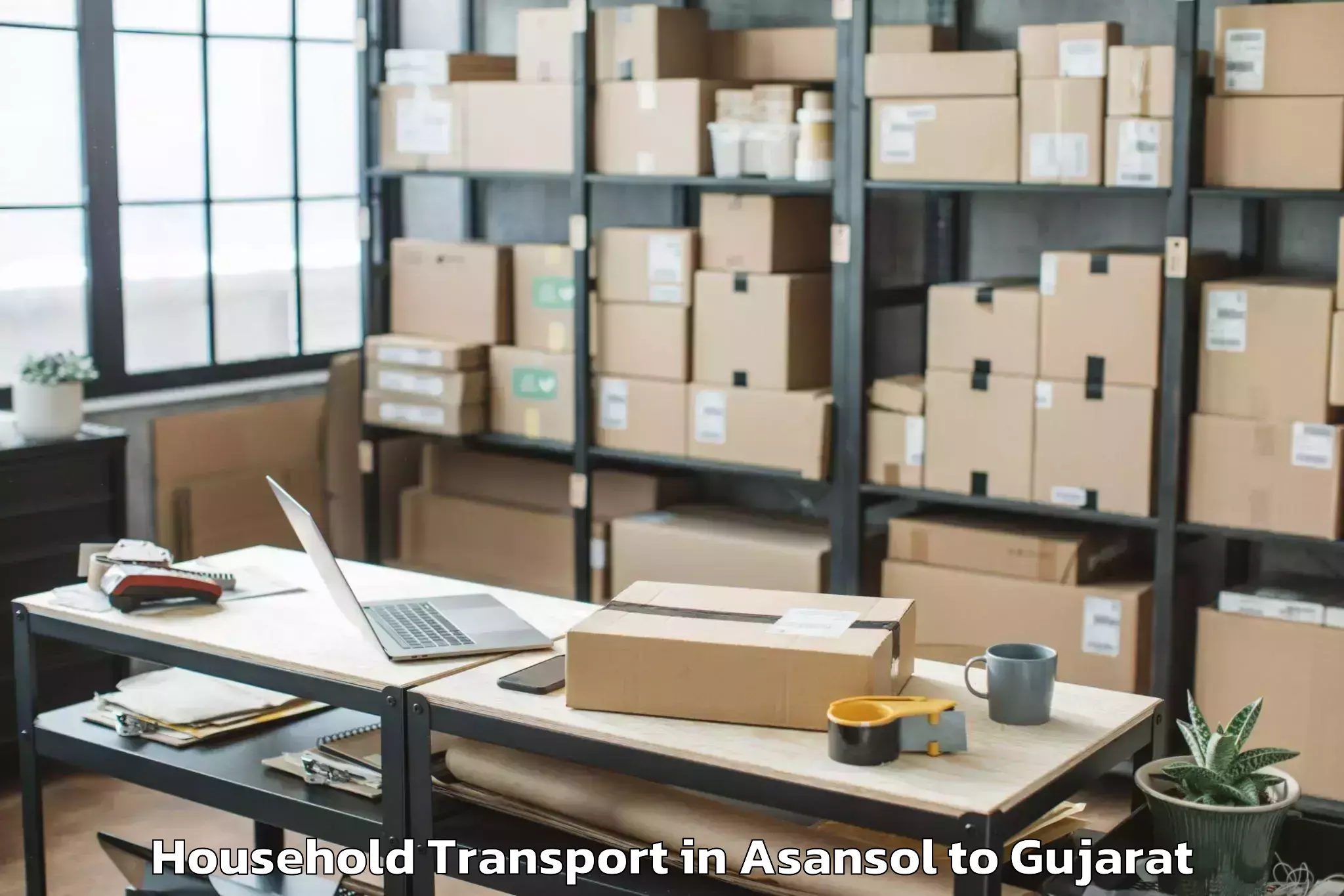 Book Asansol to Rajkot Airport Raj Household Transport Online